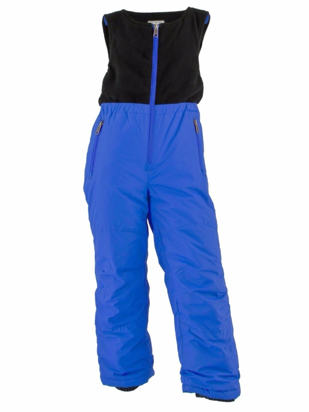 White Sierra Snow Bib Overall Pants Black & Royal Blue Ski Bib Size 6
